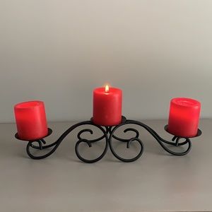 Black Iron Candle Holder